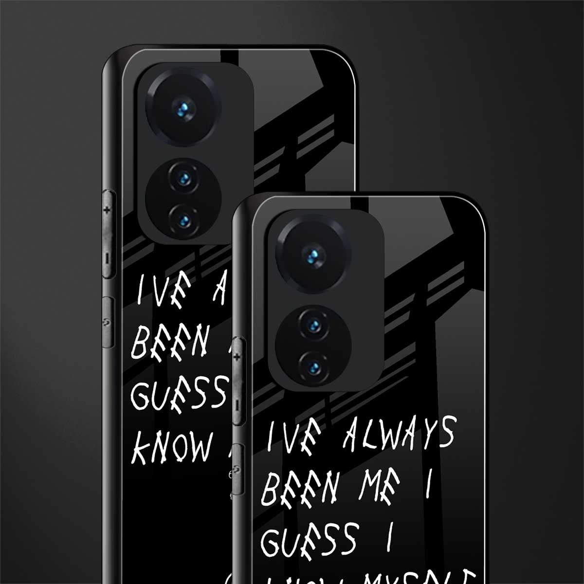 being myself back phone cover | glass case for vivo t1 44w 4g