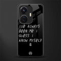being myself back phone cover | glass case for vivo t1 44w 4g
