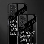 being myself back phone cover | glass case for samsun galaxy a24 4g