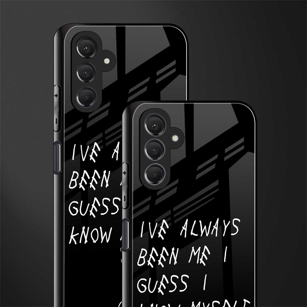 being myself back phone cover | glass case for samsun galaxy a24 4g