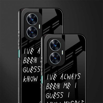 being myself back phone cover | glass case for realme c55