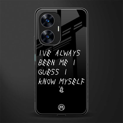 being myself back phone cover | glass case for realme c55