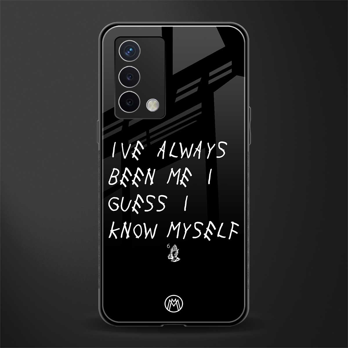 being myself back phone cover | glass case for oppo a74 4g