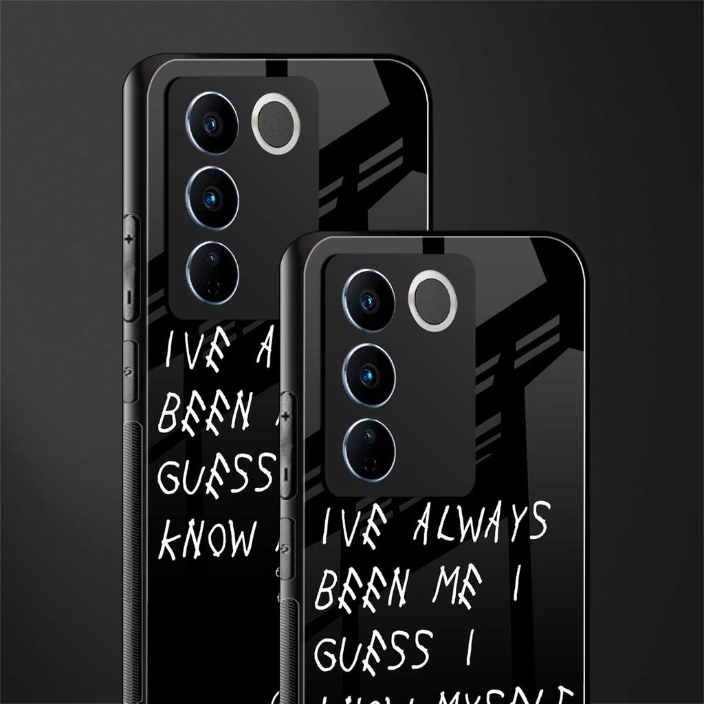 being myself back phone cover | glass case for vivo v27 pro 5g