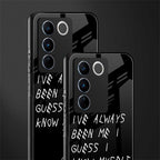 being myself back phone cover | glass case for vivo v27 pro 5g