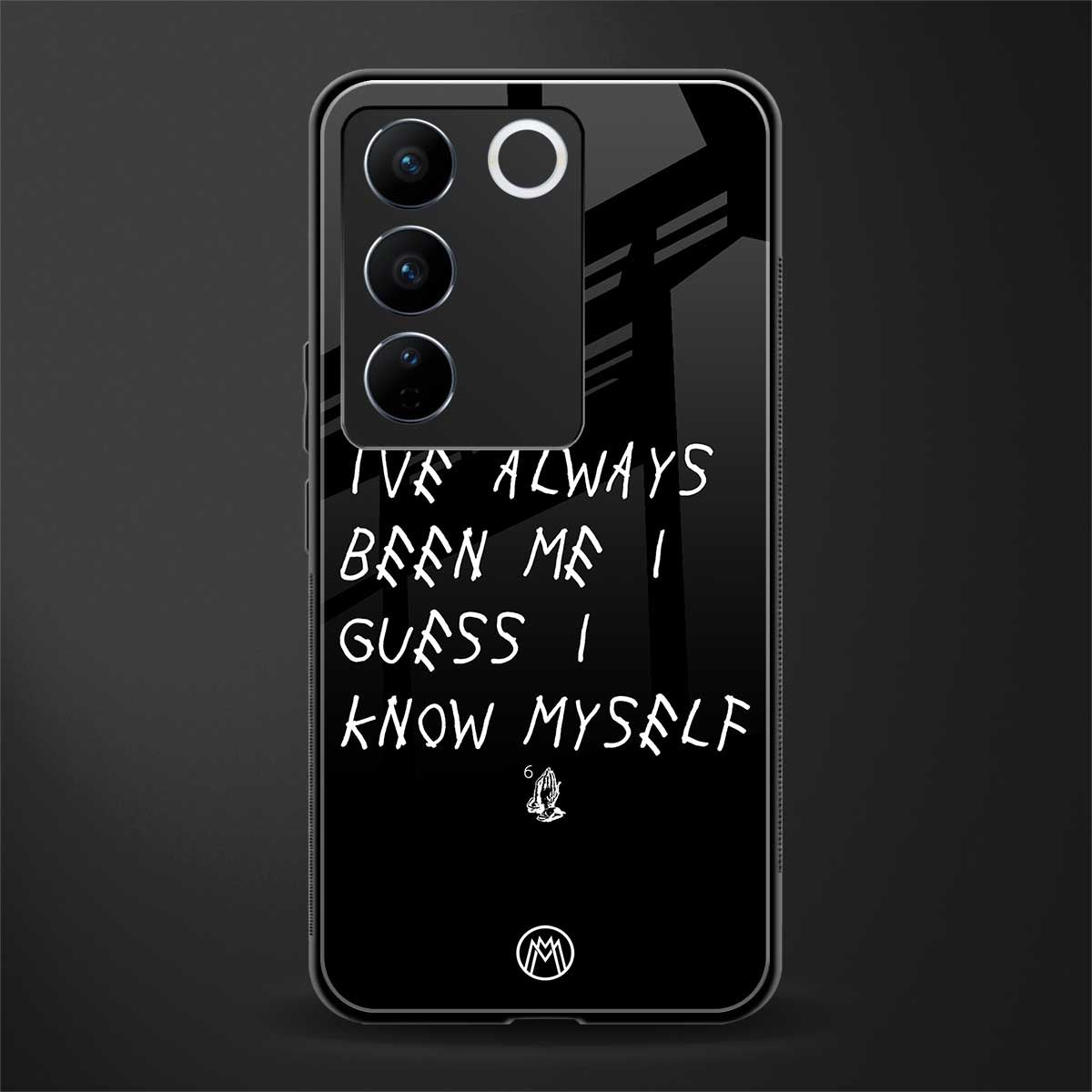 being myself back phone cover | glass case for vivo v27 pro 5g