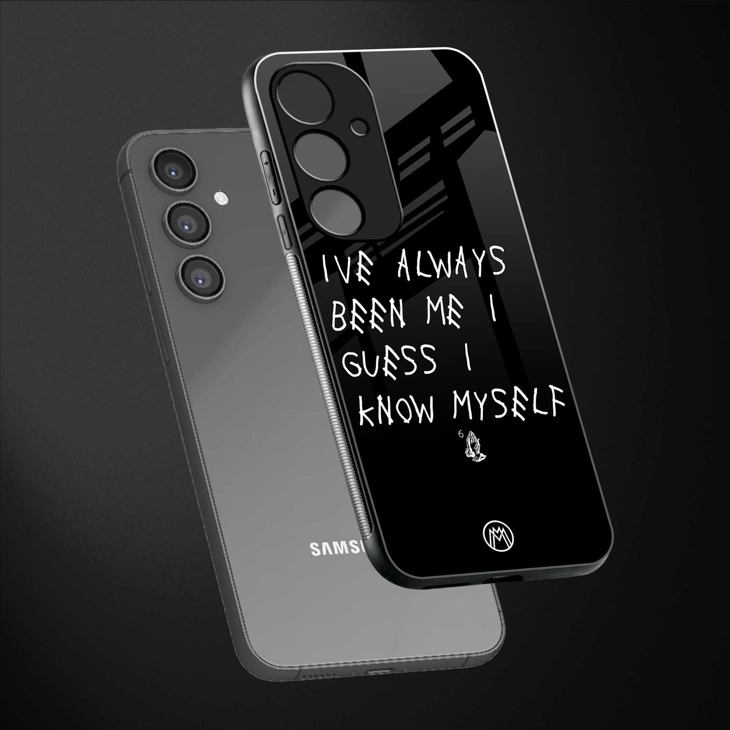 being myself back phone cover | glass case for samsung galaxy s23 fe 5g