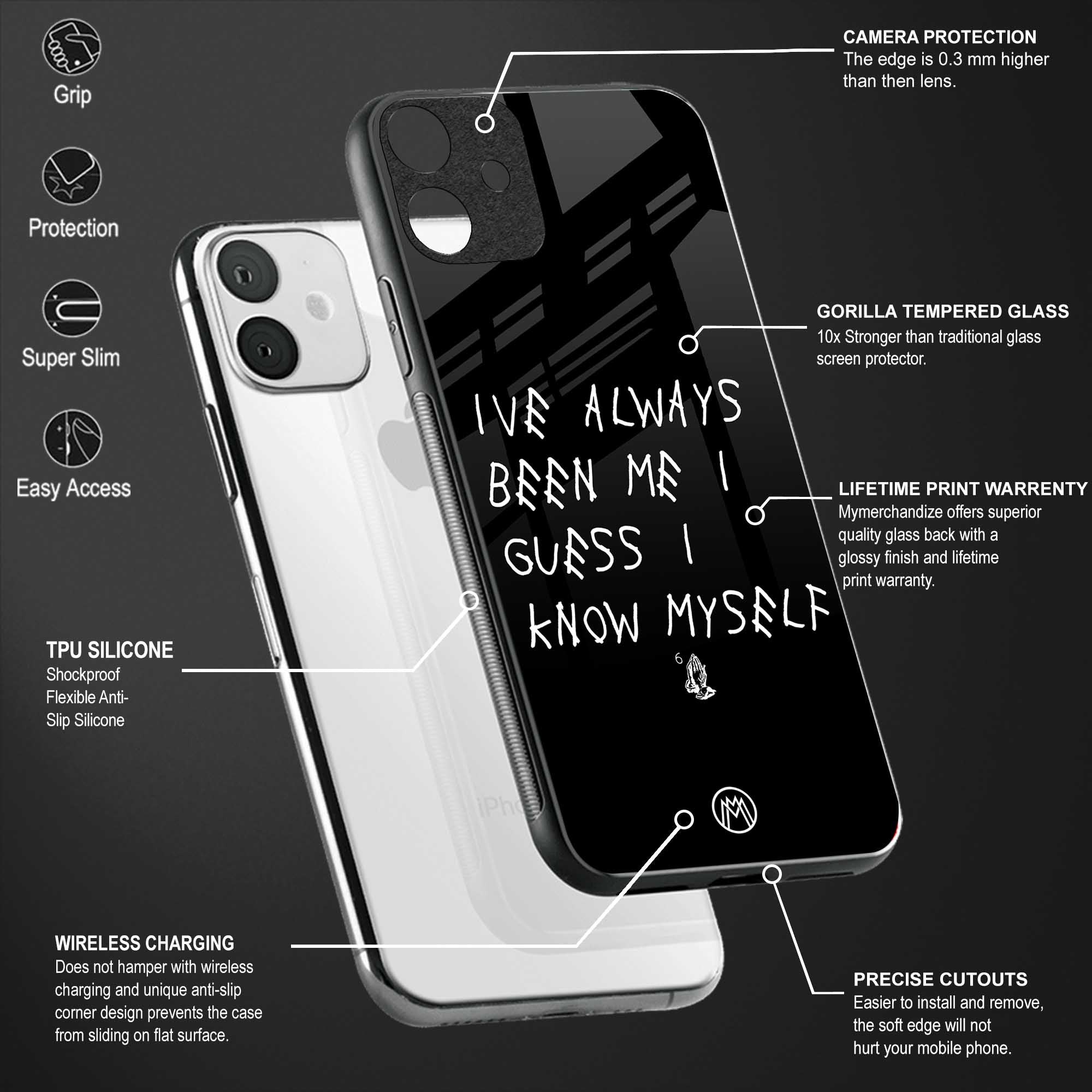 being myself back phone cover | glass case for realme 9 pro 5g
