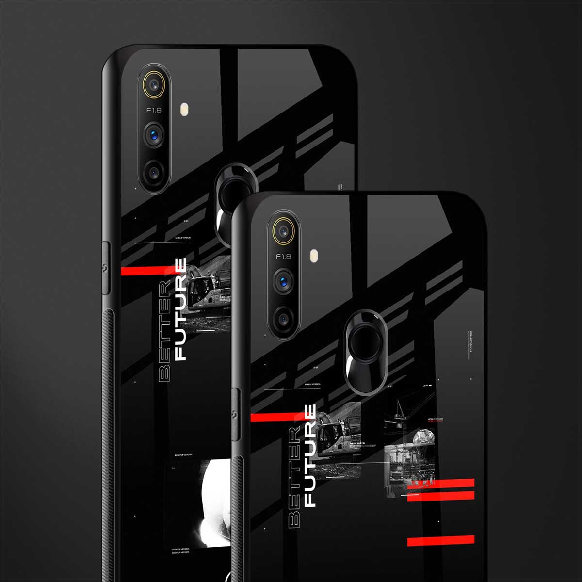 better future dark aesthetic glass case for realme narzo 20a image-2