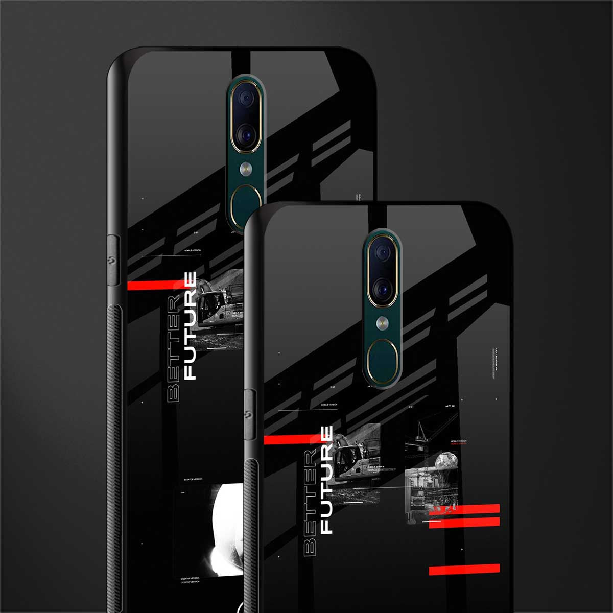 better future dark aesthetic glass case for oppo f11 image-2