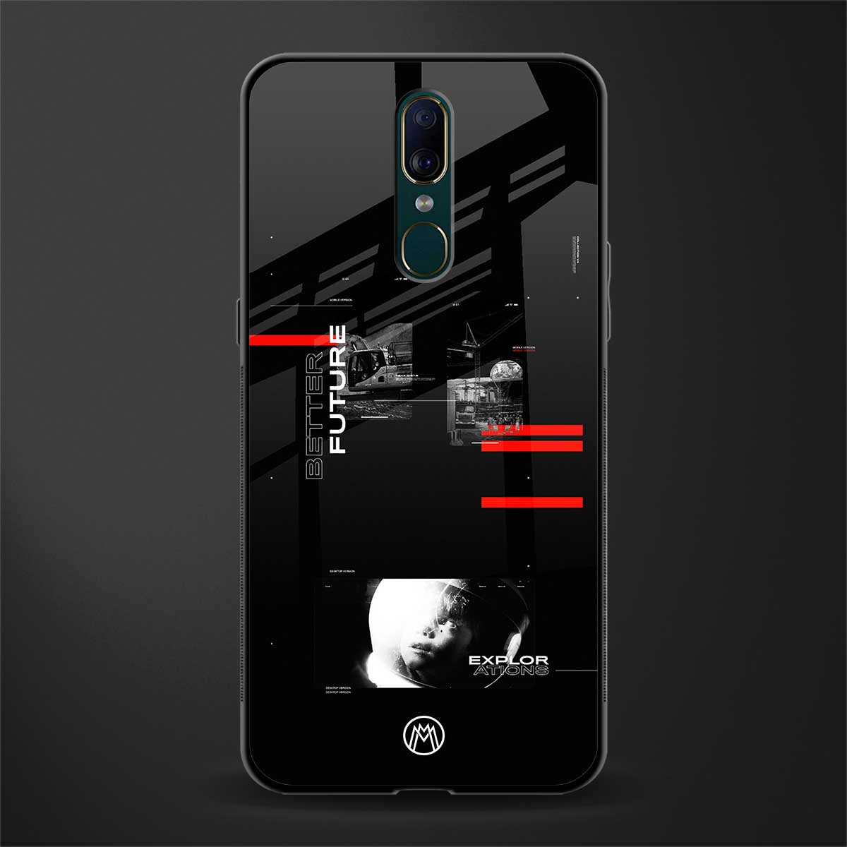 better future dark aesthetic glass case for oppo a9 image