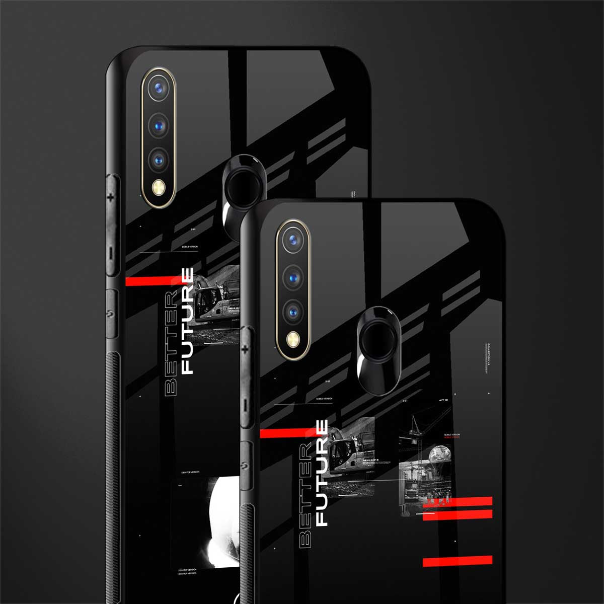 better future dark aesthetic glass case for vivo y19 image-2