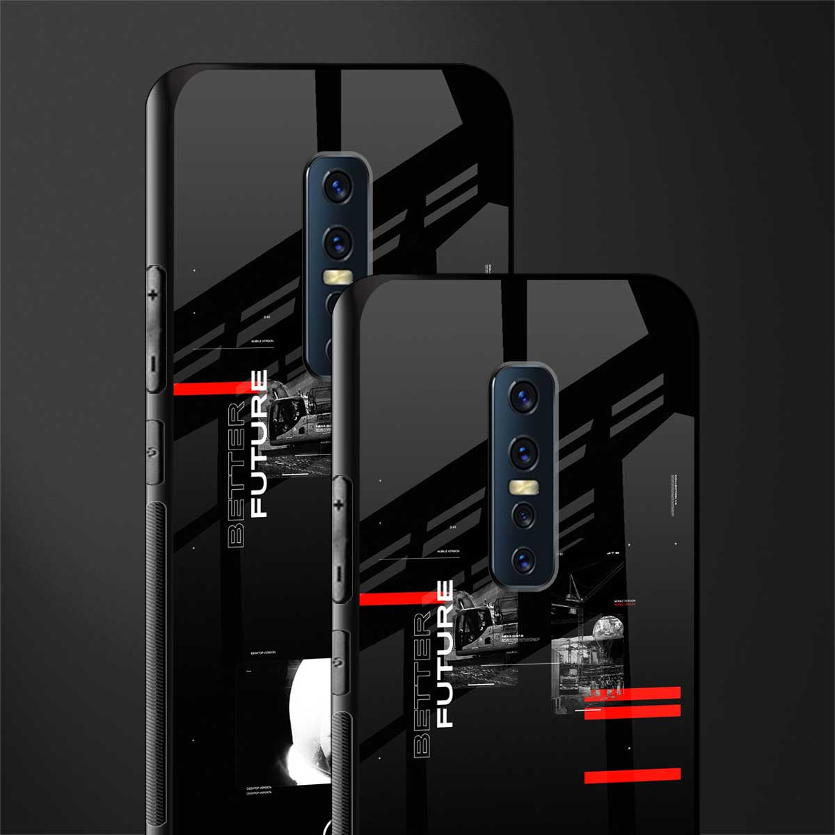 better future dark aesthetic glass case for vivo v17 pro image-2