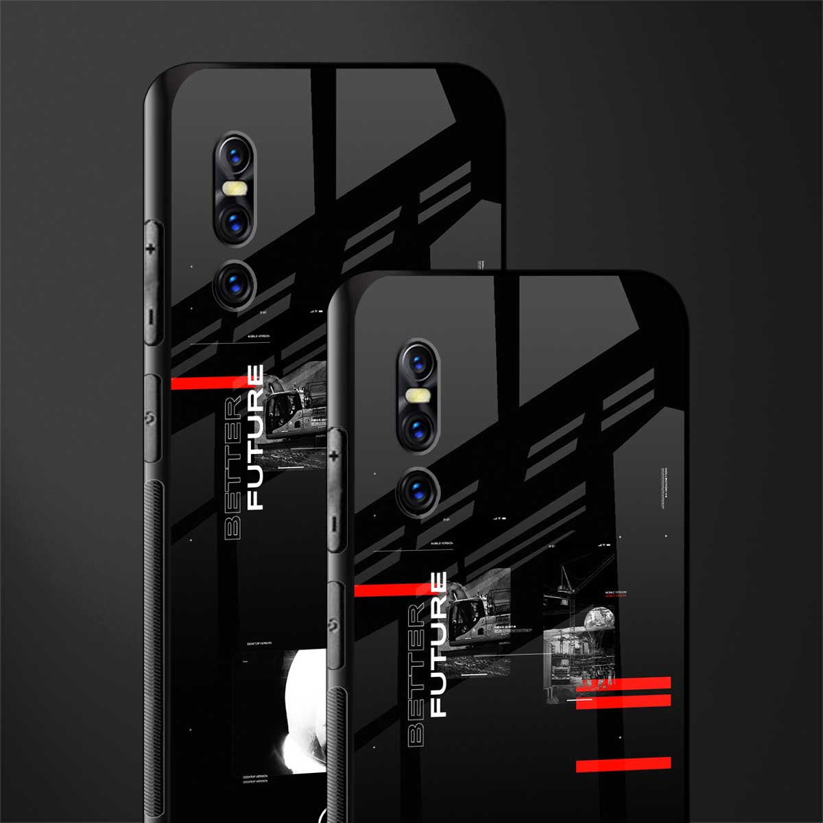 better future dark aesthetic glass case for vivo v15 pro image-2