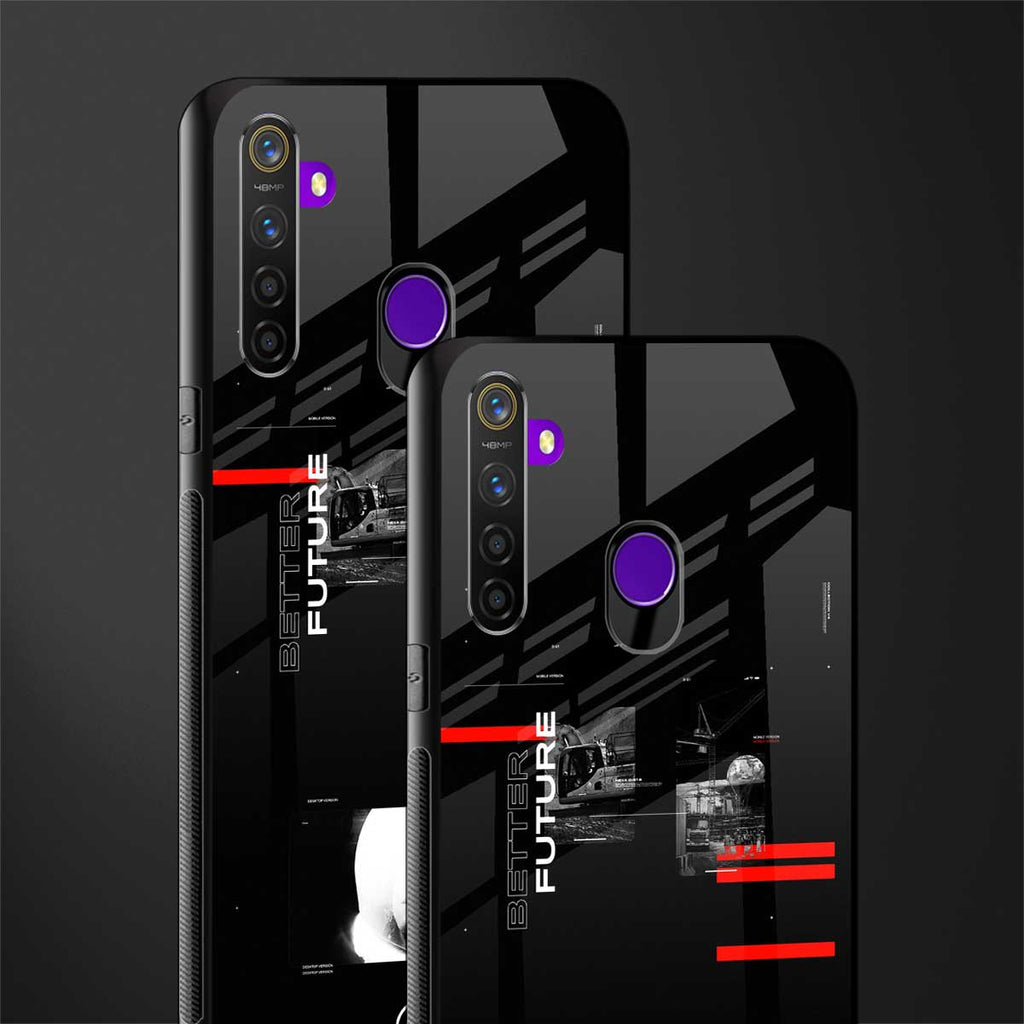 better future dark aesthetic glass case for realme 5 pro image-2