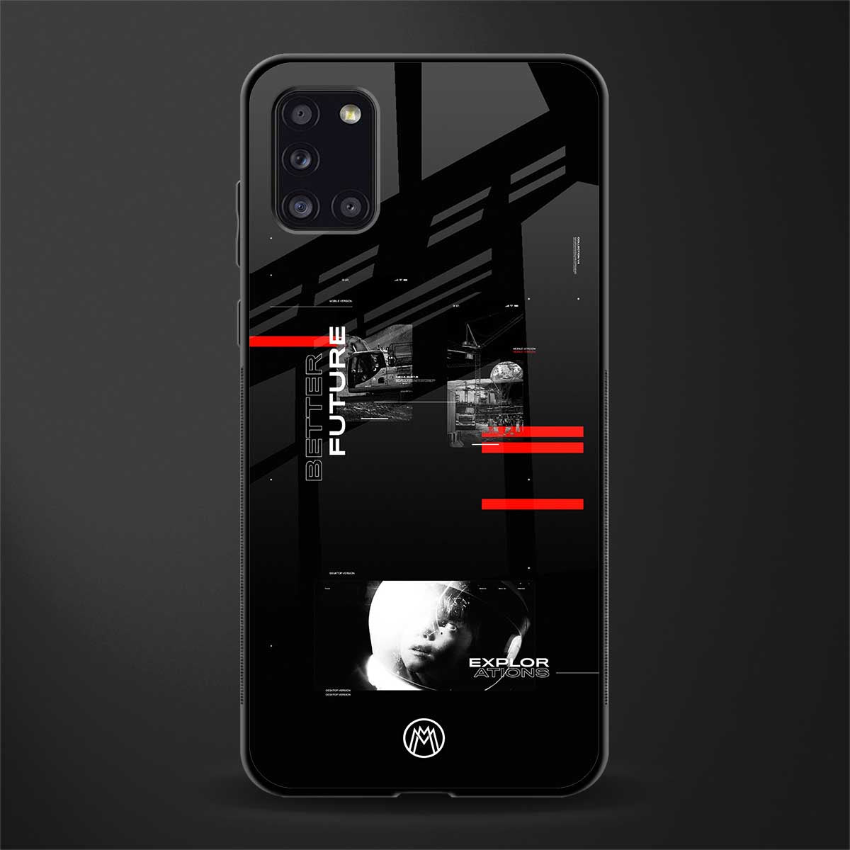 better future dark aesthetic glass case for samsung galaxy a31 image