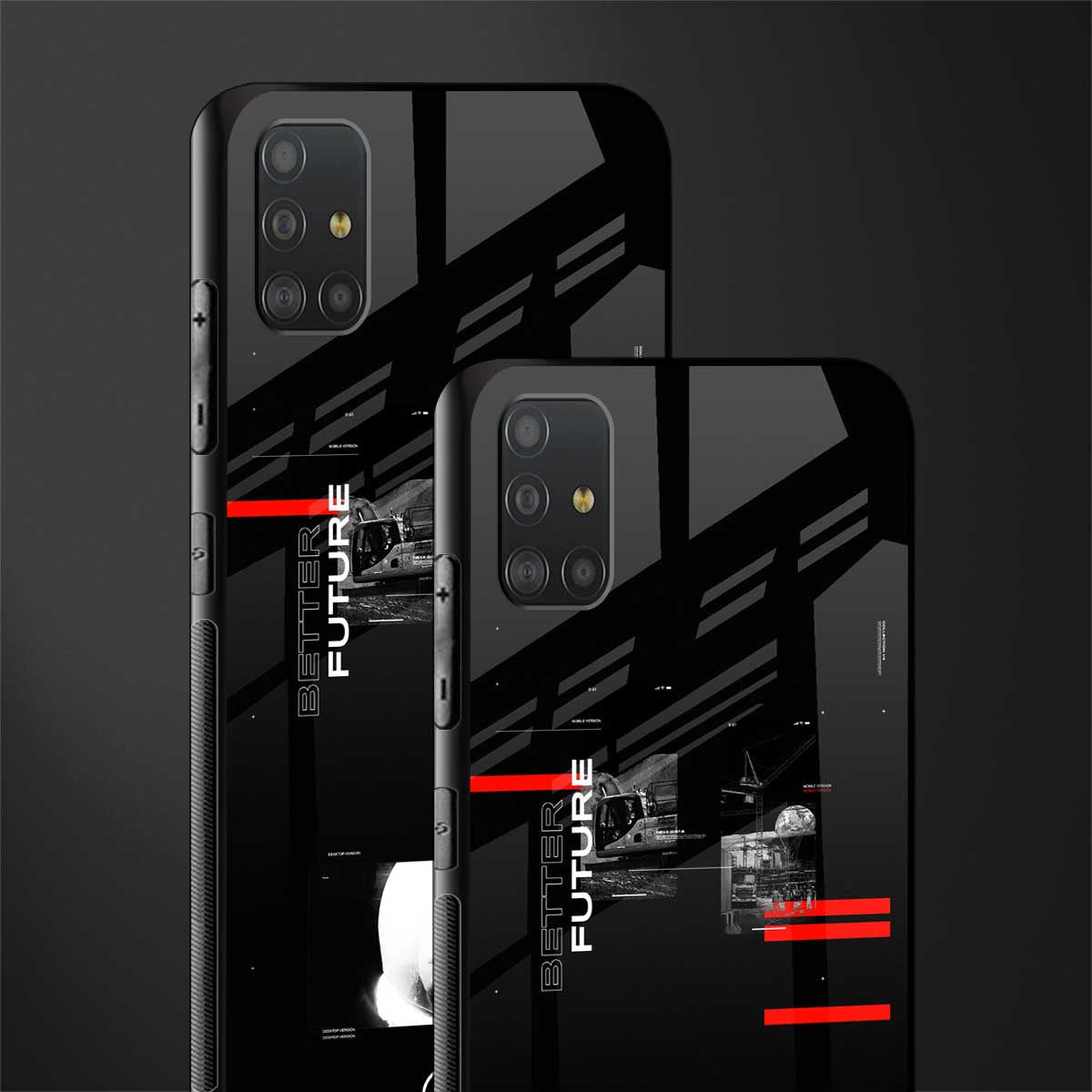 better future dark aesthetic glass case for samsung galaxy a51 image-2