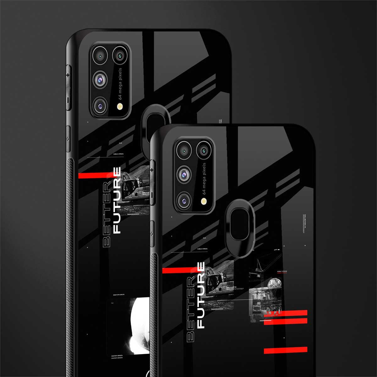 better future dark aesthetic glass case for samsung galaxy m31 image-2