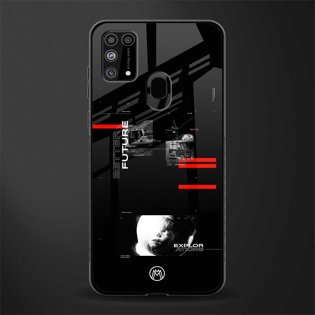 better future dark aesthetic glass case for samsung galaxy m31 prime edition image