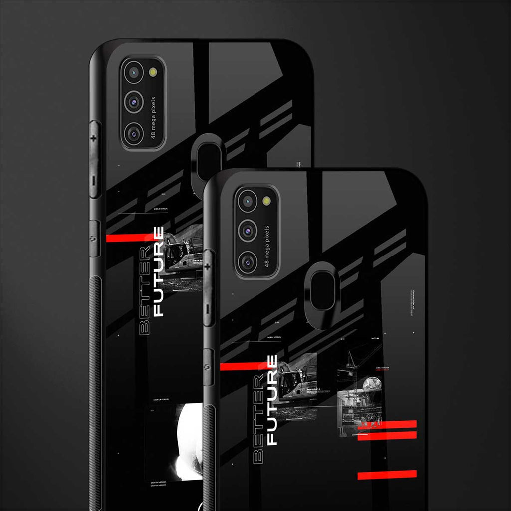 better future dark aesthetic glass case for samsung galaxy m21 image-2