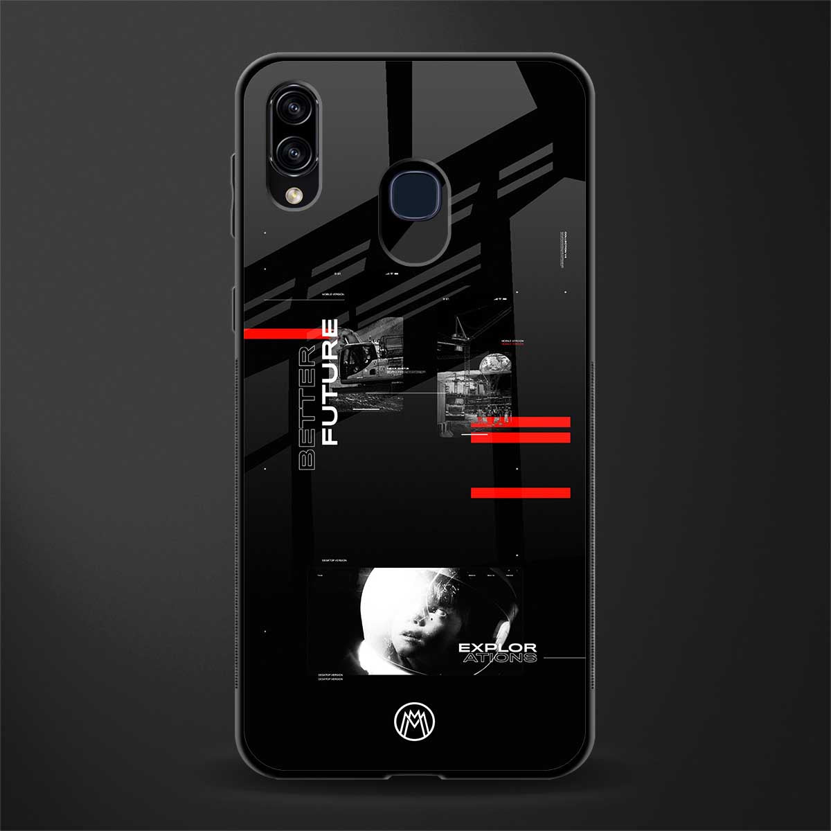 better future dark aesthetic glass case for samsung galaxy m10s image