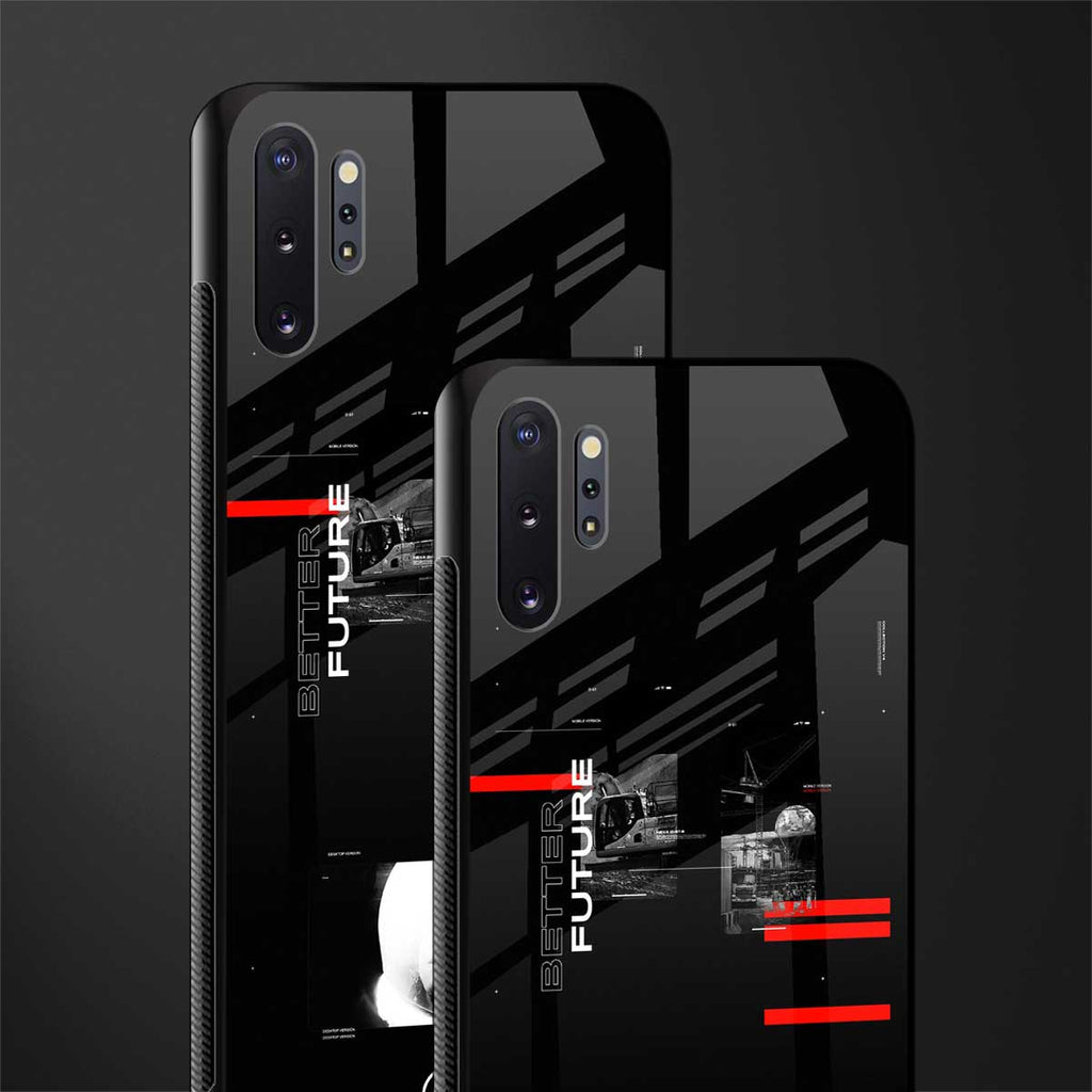better future dark aesthetic glass case for samsung galaxy note 10 plus image-2