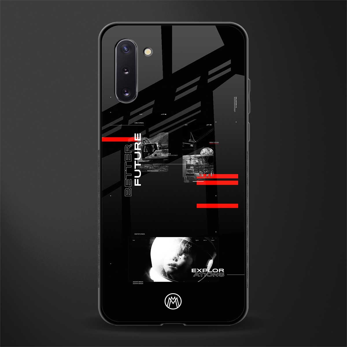 better future dark aesthetic glass case for samsung galaxy note 10 image