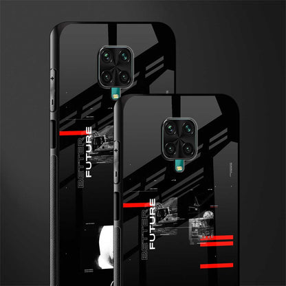 better future dark aesthetic glass case for redmi note 9 pro max image-2