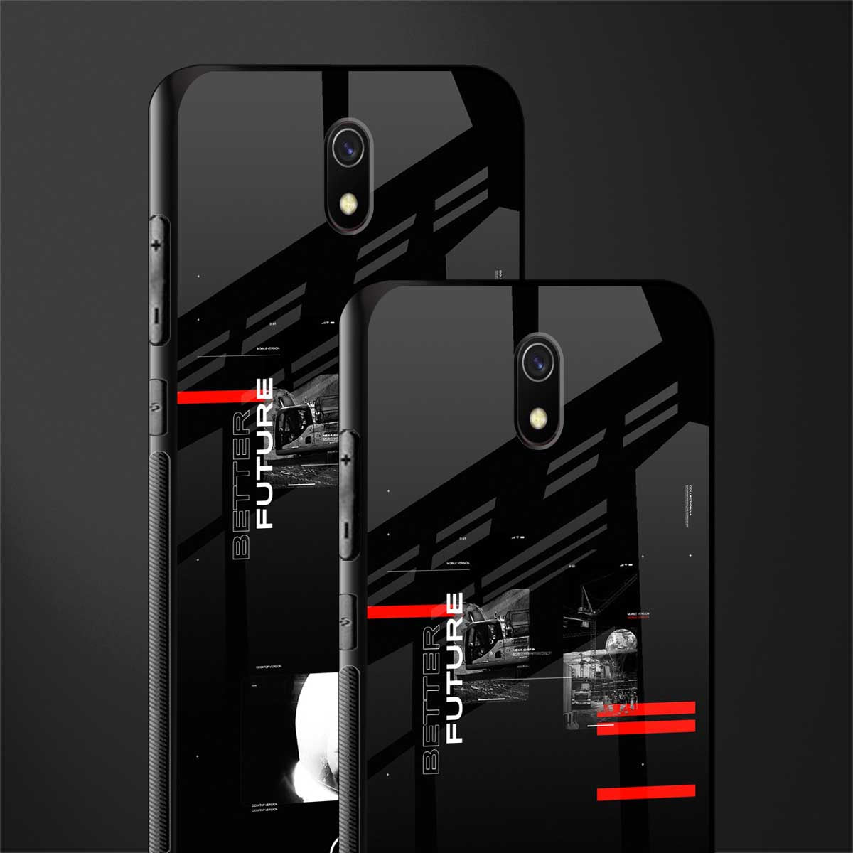 better future dark aesthetic glass case for redmi 8a image-2