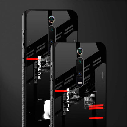 better future dark aesthetic glass case for redmi k20 image-2