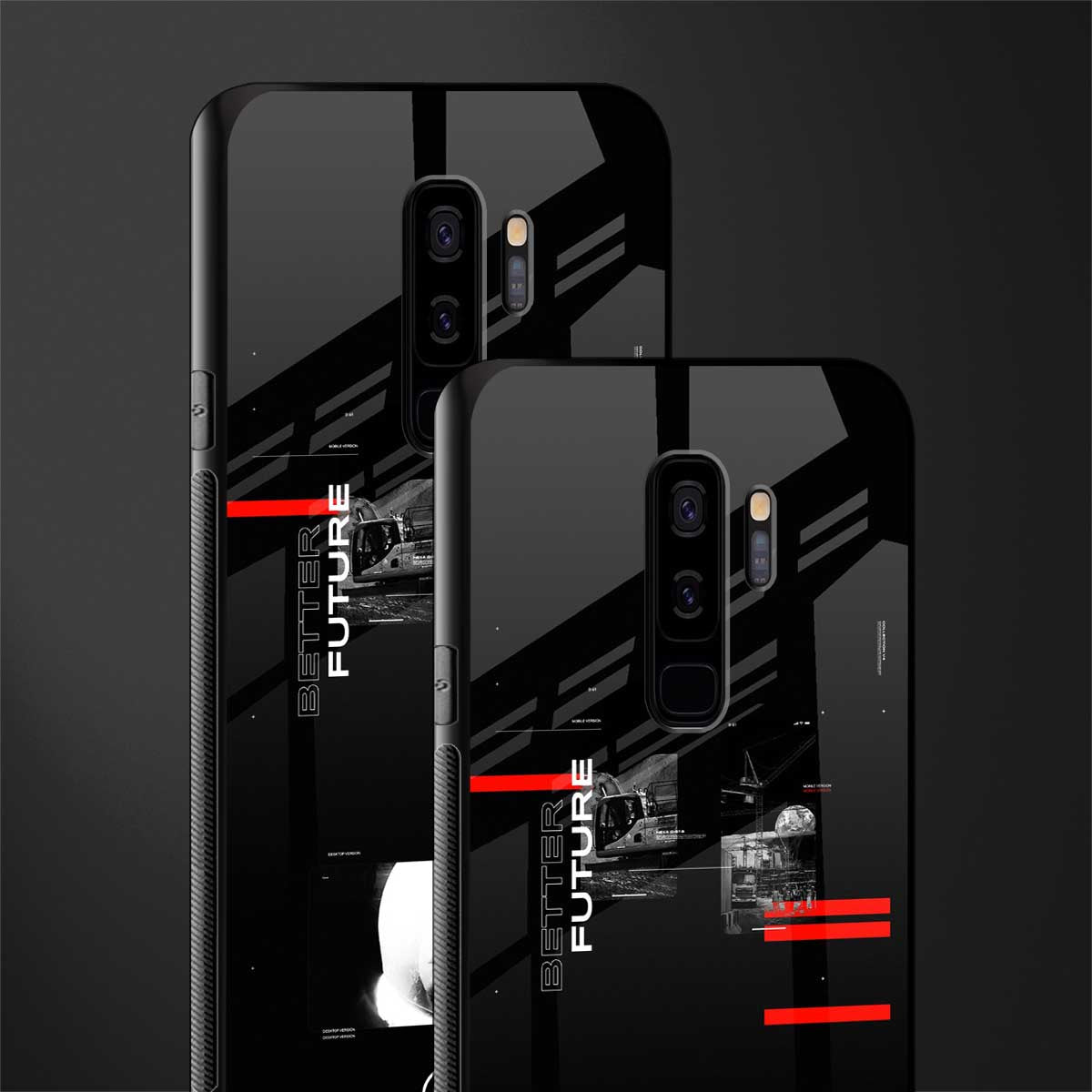 better future dark aesthetic glass case for samsung galaxy s9 plus image-2