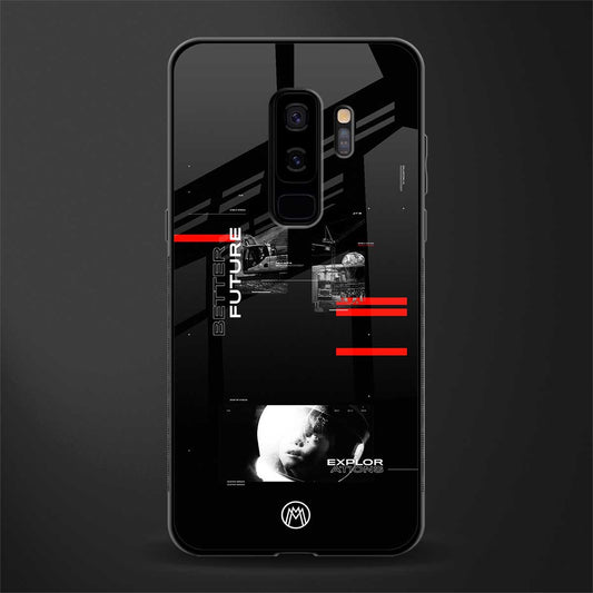 better future dark aesthetic glass case for samsung galaxy s9 plus image