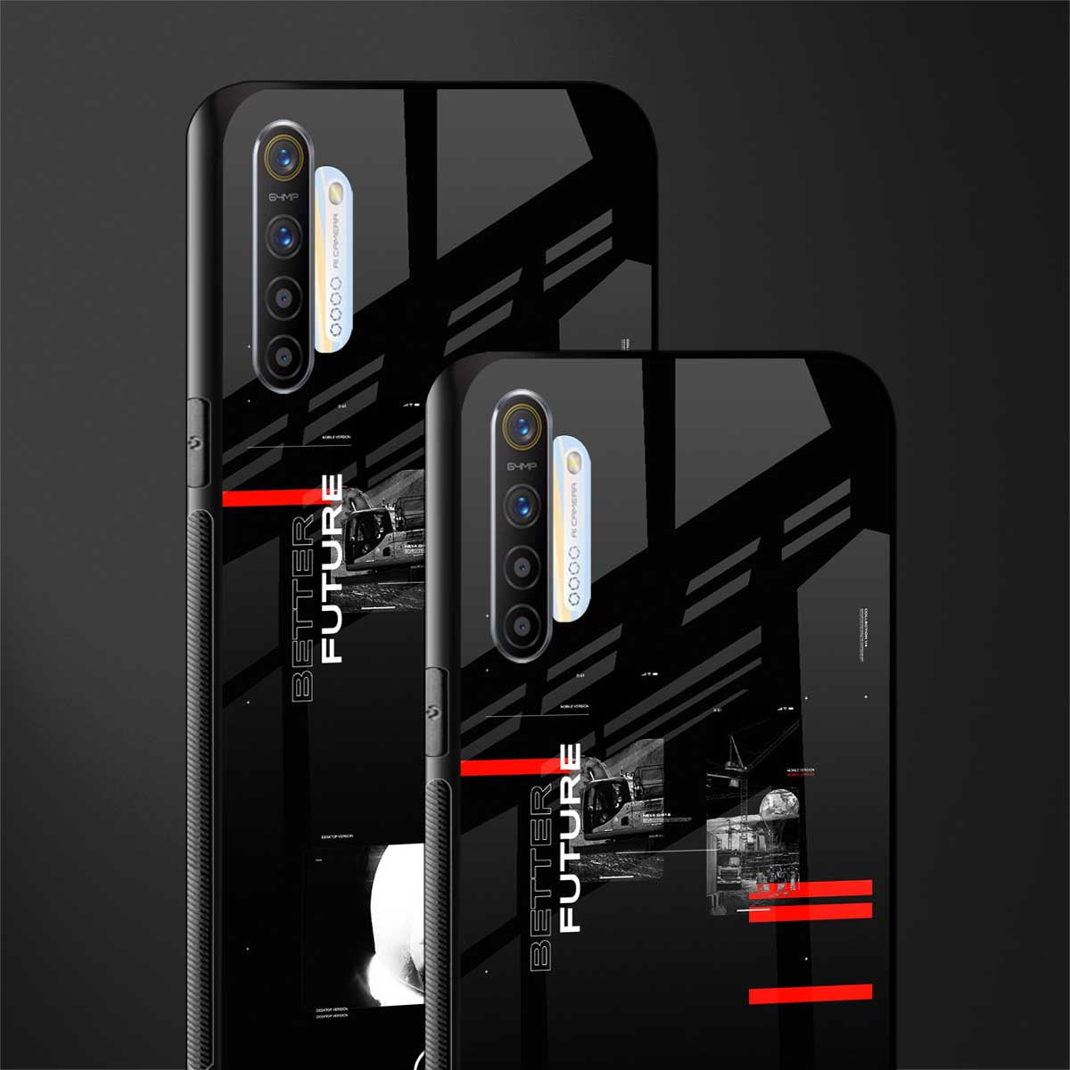better future dark aesthetic glass case for realme xt image-2