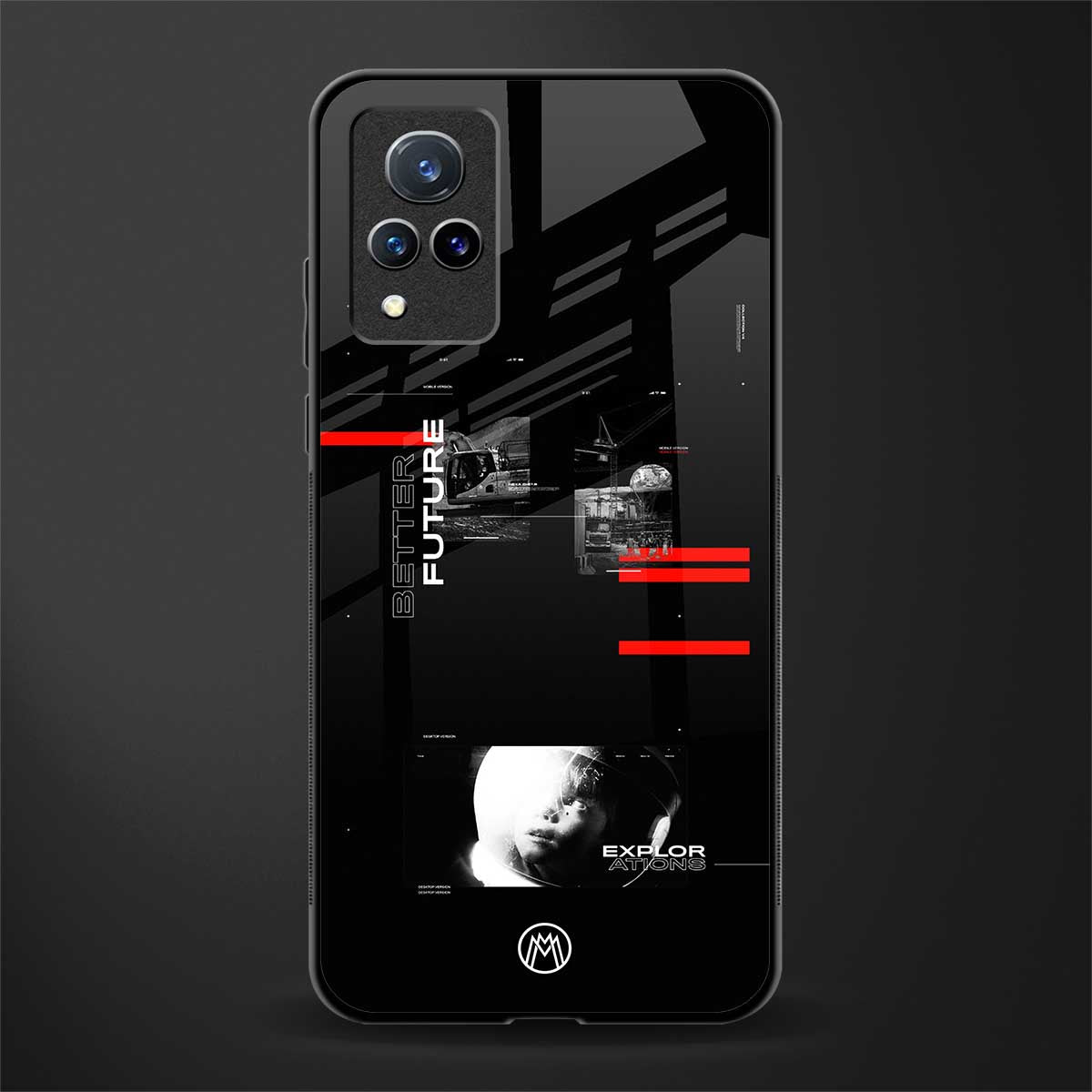 better future dark aesthetic glass case for vivo v21 5g image