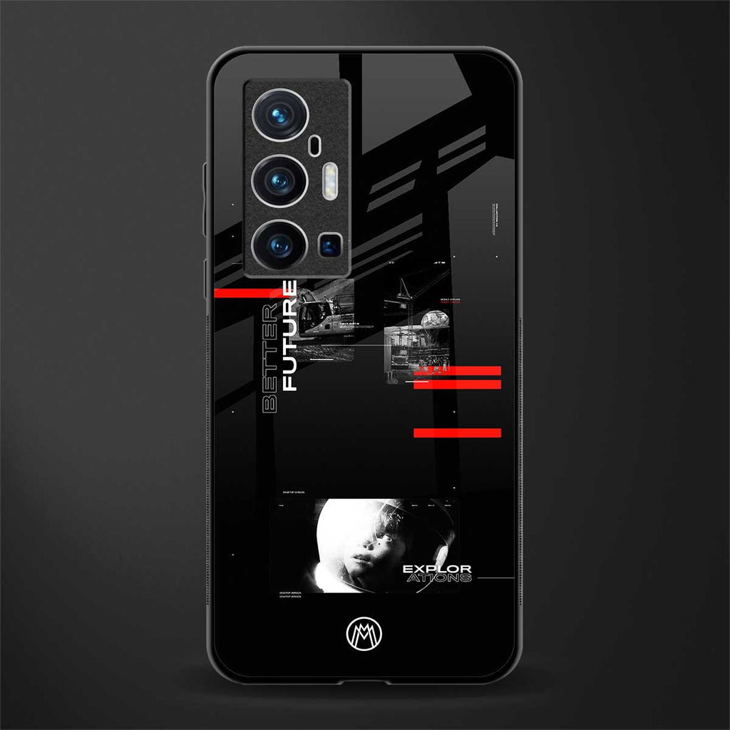 better future dark aesthetic glass case for vivo x70 pro plus image