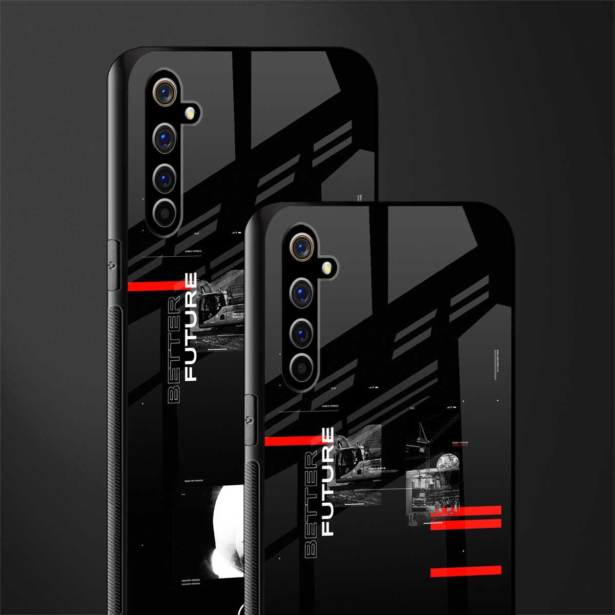 better future dark aesthetic glass case for realme x50 pro image-2