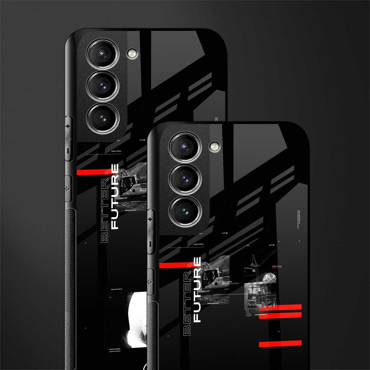 better future dark aesthetic glass case for samsung galaxy s21 fe 5g image-2