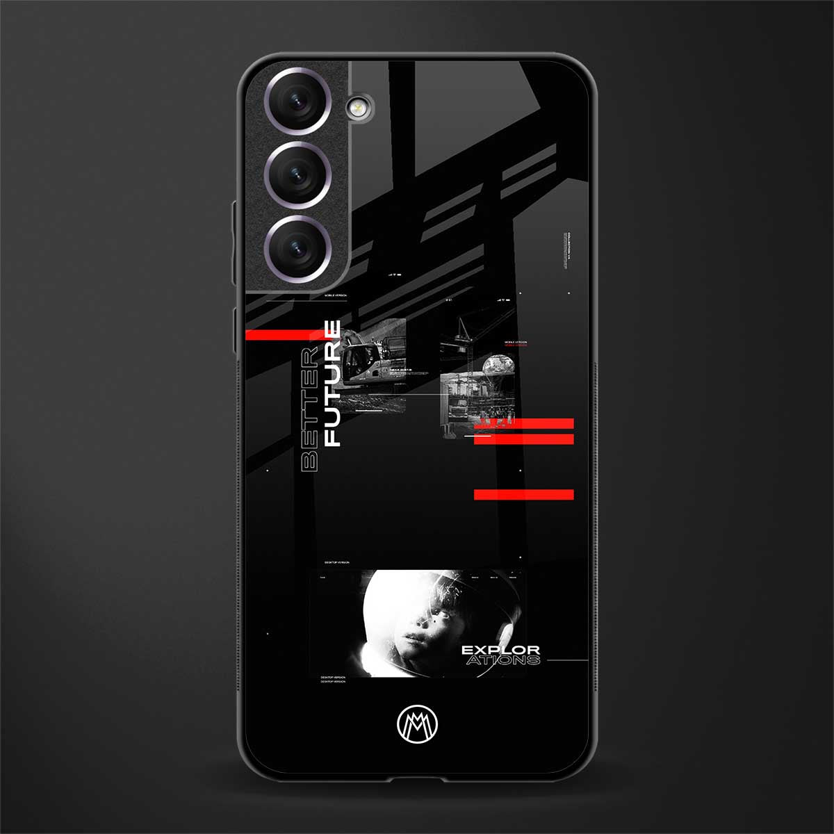 better future dark aesthetic glass case for samsung galaxy s21 fe 5g image