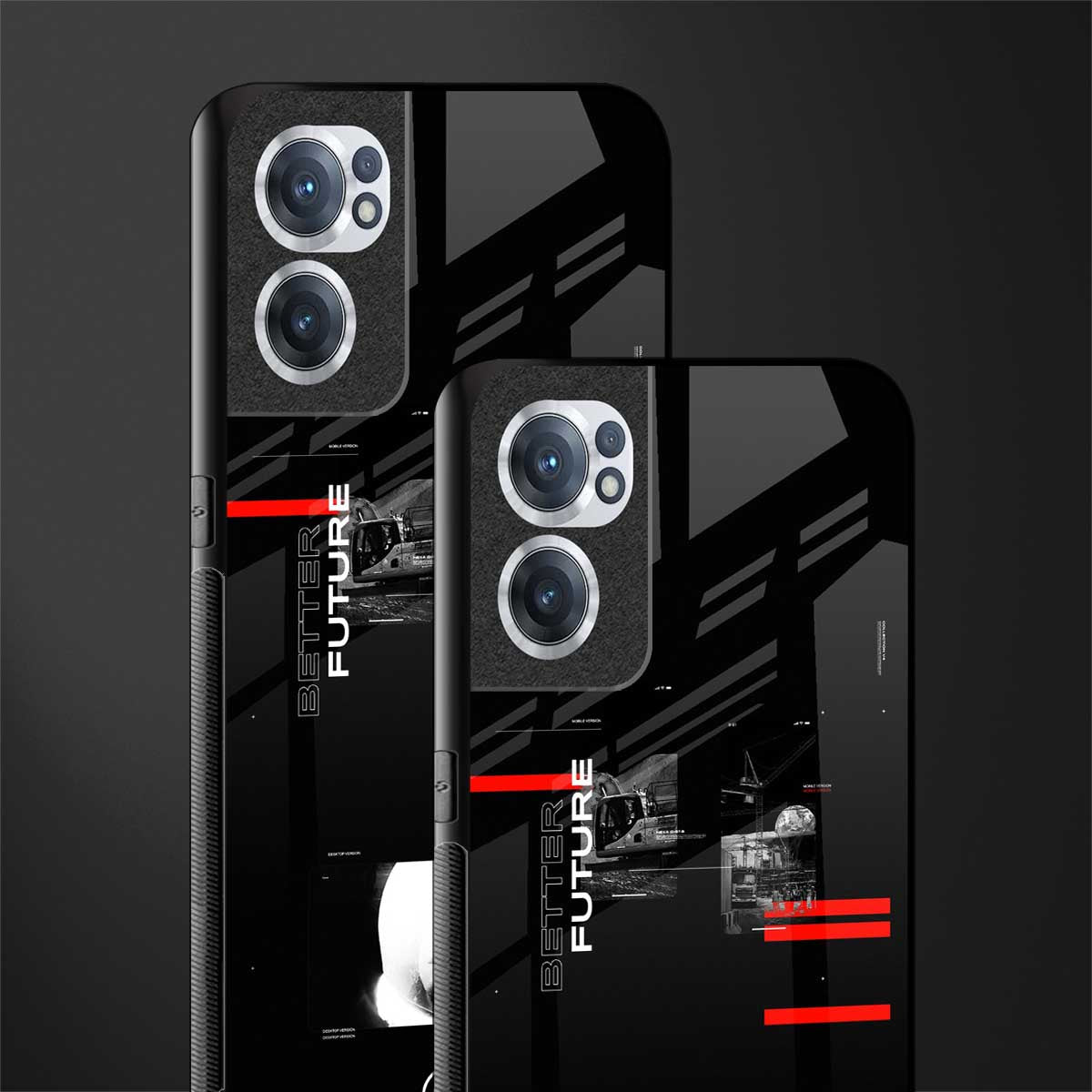 better future dark aesthetic glass case for oneplus nord ce 2 5g image-2