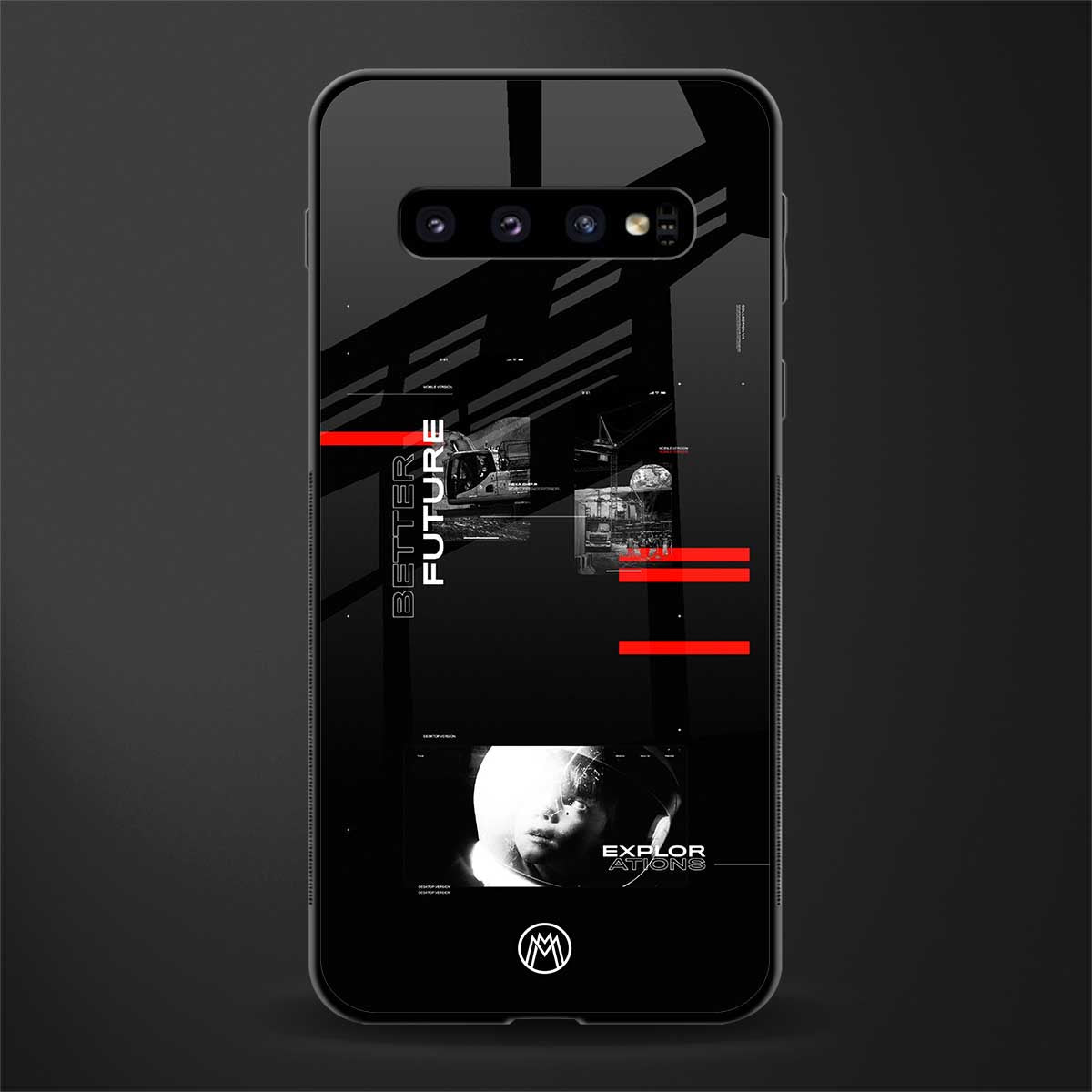 better future dark aesthetic glass case for samsung galaxy s10 plus image