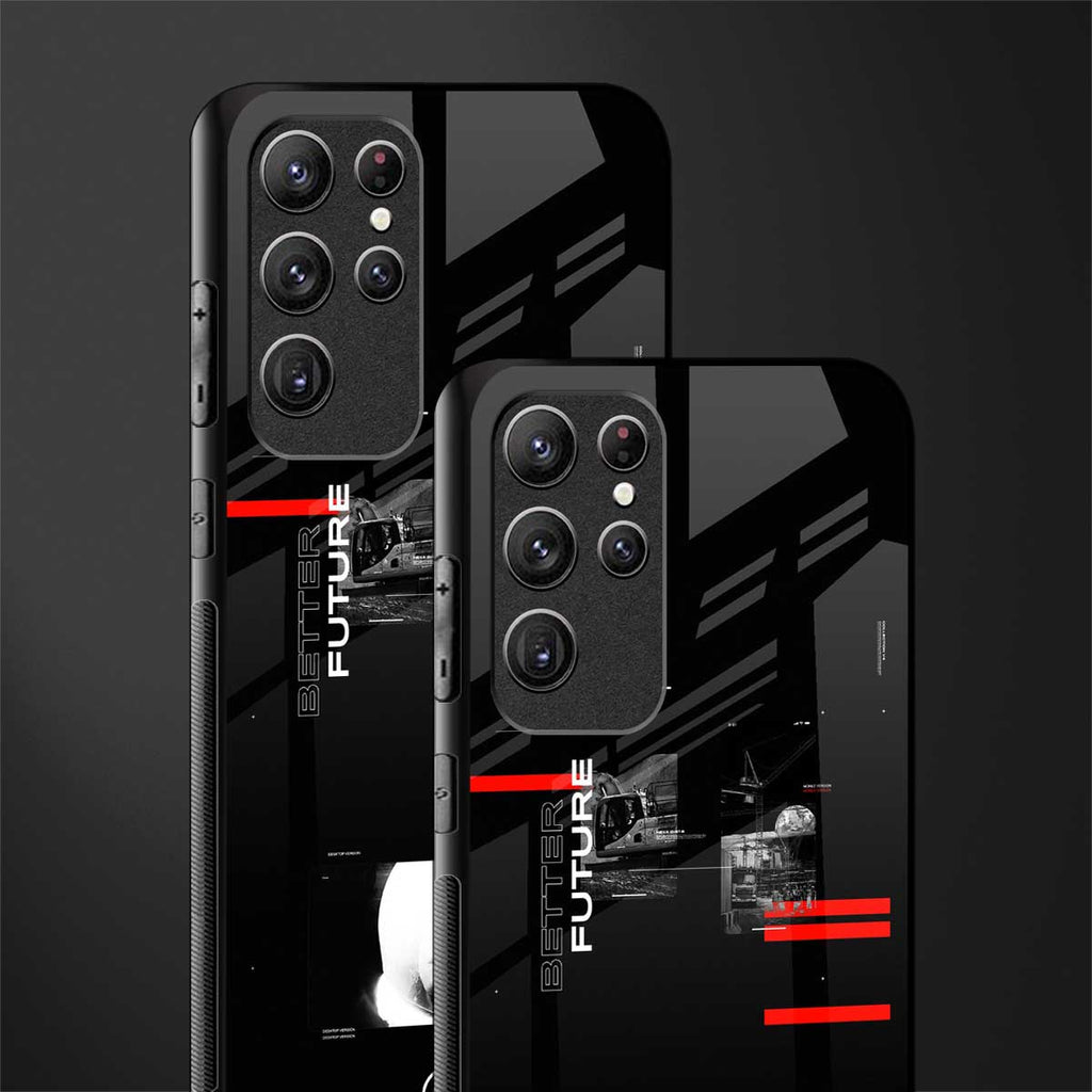 better future dark aesthetic glass case for samsung galaxy s22 ultra 5g image-2