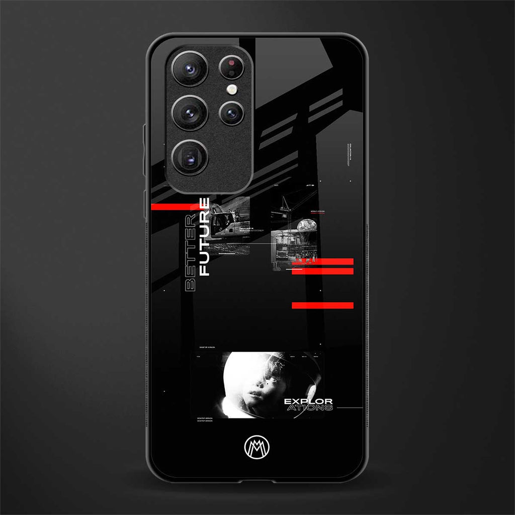 better future dark aesthetic glass case for samsung galaxy s22 ultra 5g image