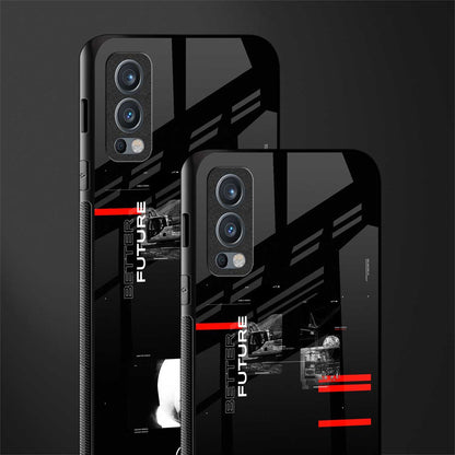 better future dark aesthetic glass case for oneplus nord 2 5g image-2