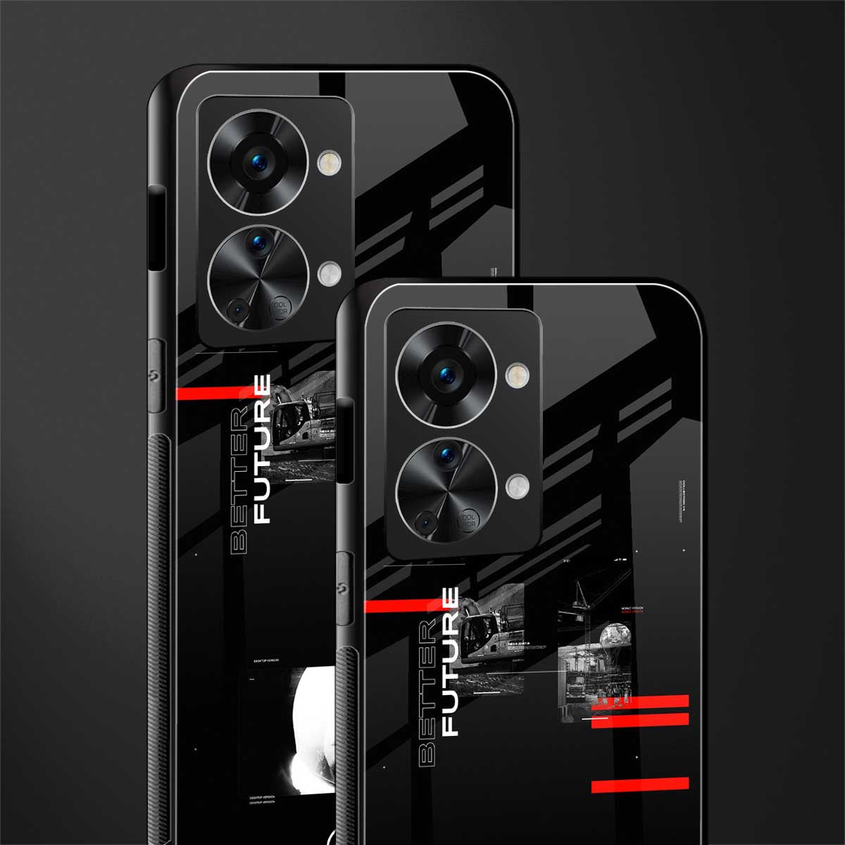 better future dark aesthetic glass case for phone case | glass case for oneplus nord 2t 5g