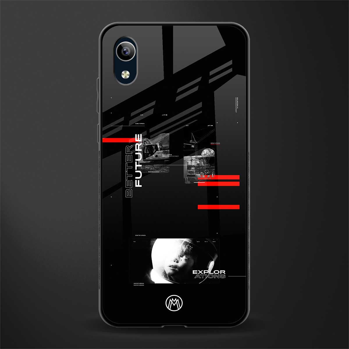 better future dark aesthetic glass case for vivo y91i image
