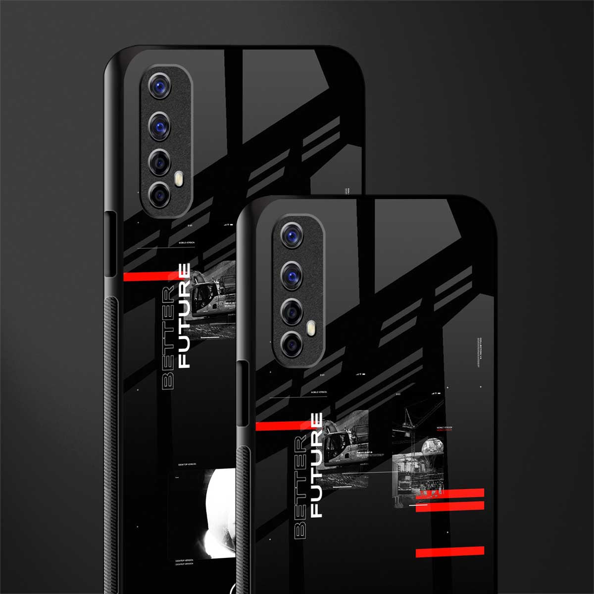 better future dark aesthetic glass case for realme narzo 20 pro image-2