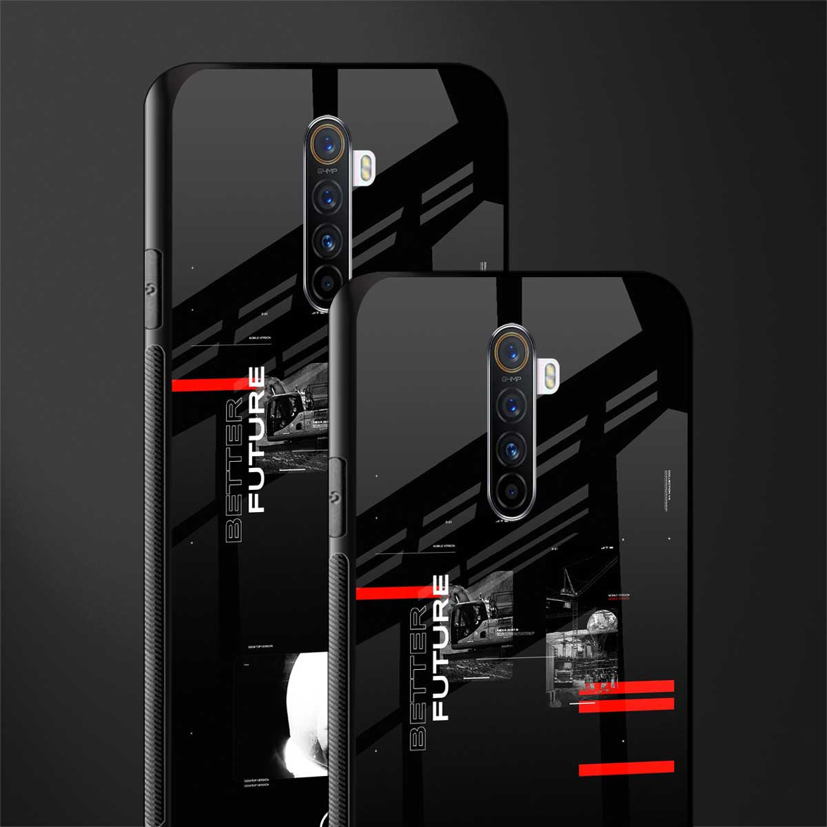 better future dark aesthetic glass case for realme x2 pro image-2