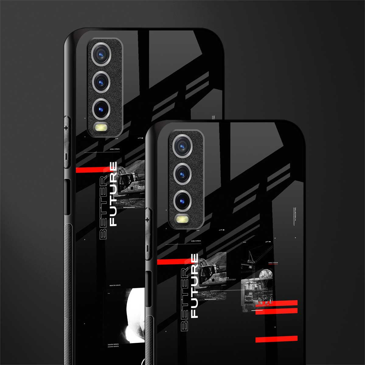 better future dark aesthetic glass case for vivo y20 image-2