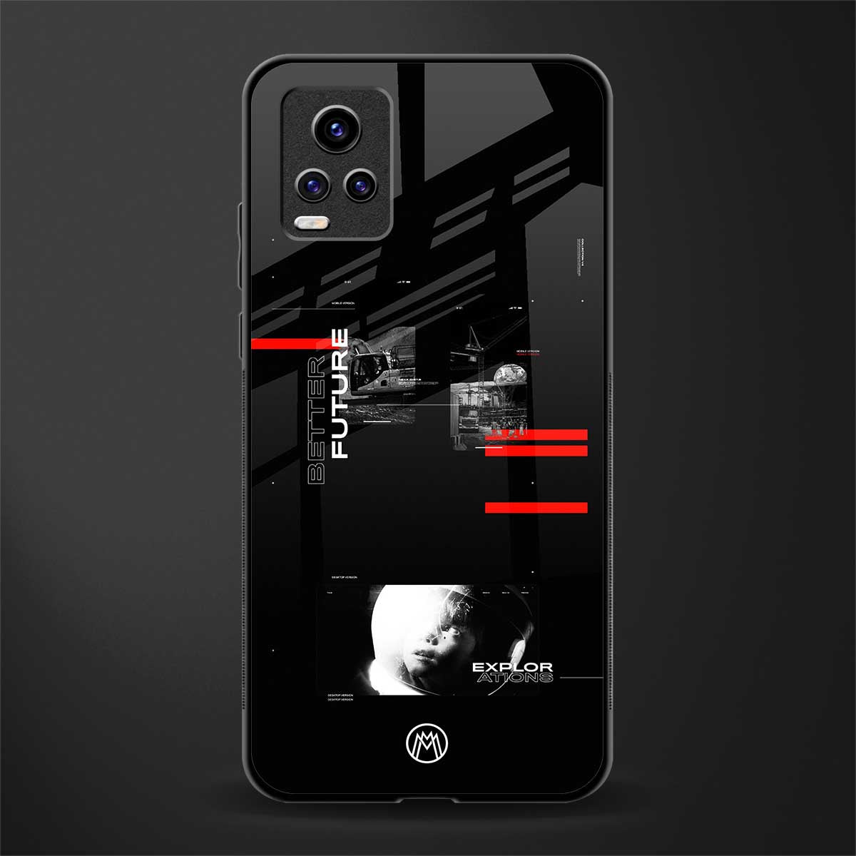 better future dark aesthetic glass case for vivo v20 image