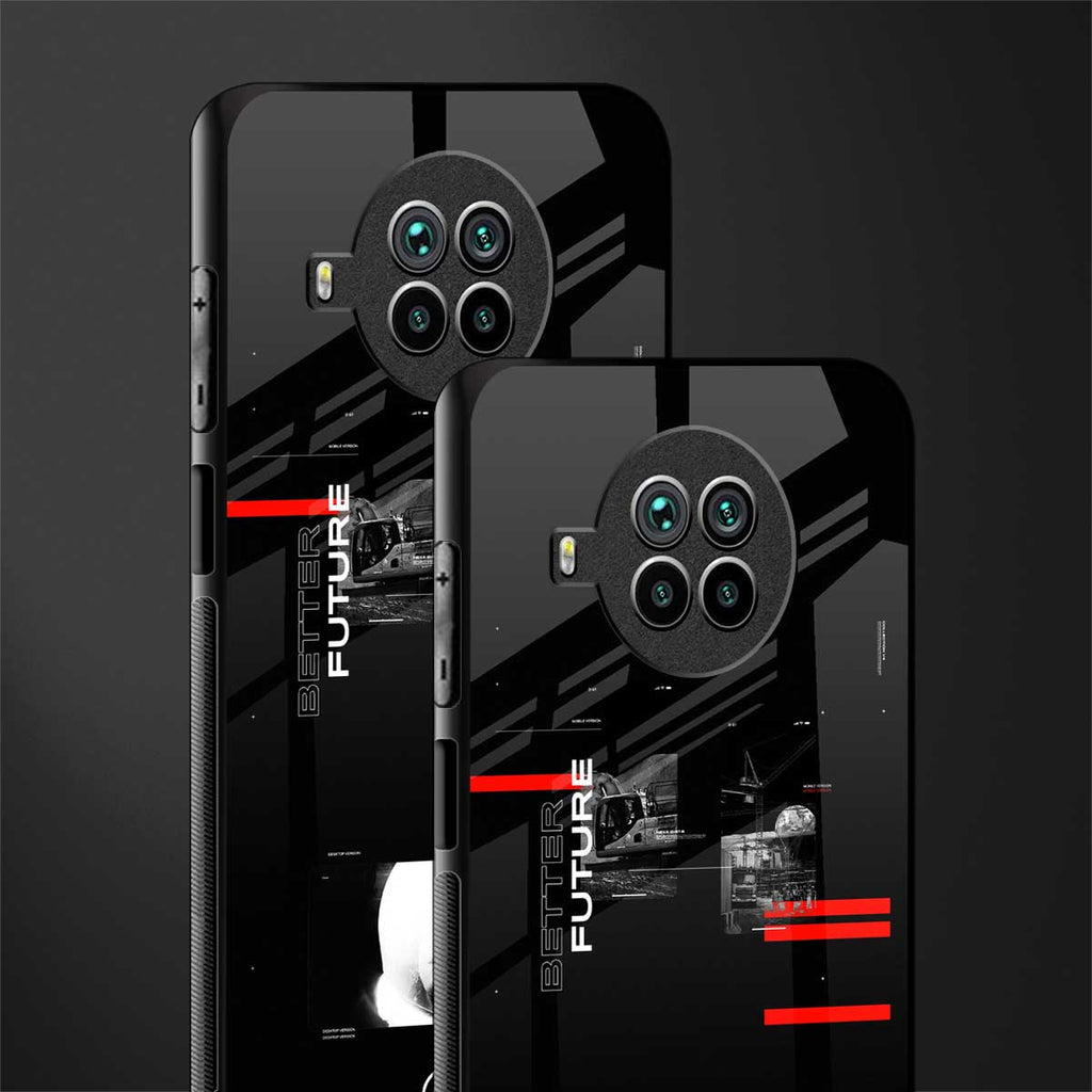 better future dark aesthetic glass case for mi 10i image-2